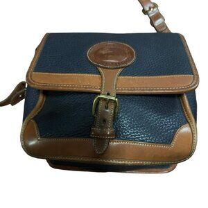 Dooney & Bourke Black Pebble Flap‎ With Buckle USA Vintage